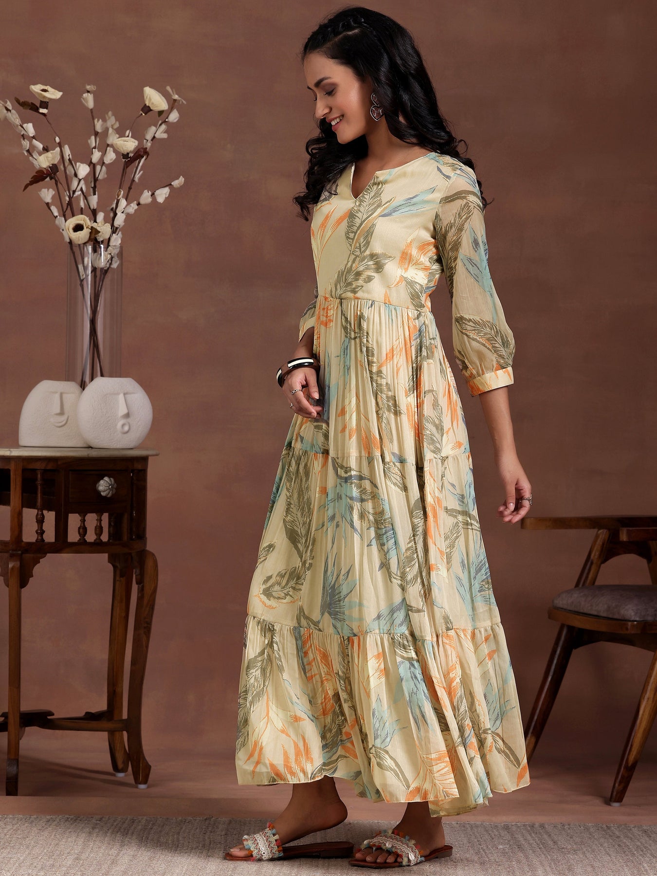 fit and flare chiffon dress Red Maxi with Long Sleeves Silhouette Xiaolizi flare mini dress Design Donna Morgan Textured Chiffon Fit