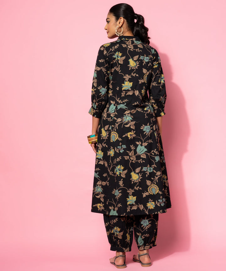 Black Printed Cotton Co-Ords