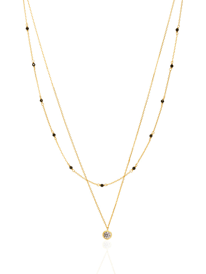 Libas Double-Layered Pearl Pendant 18K Gold Plated Mangalsutra