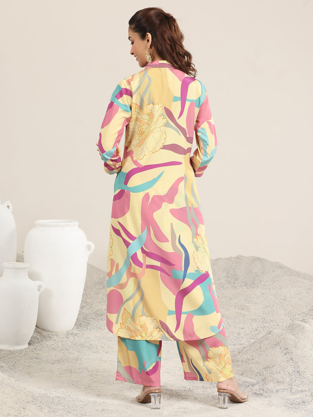Multi Printed Poly Crepe Co ord sets