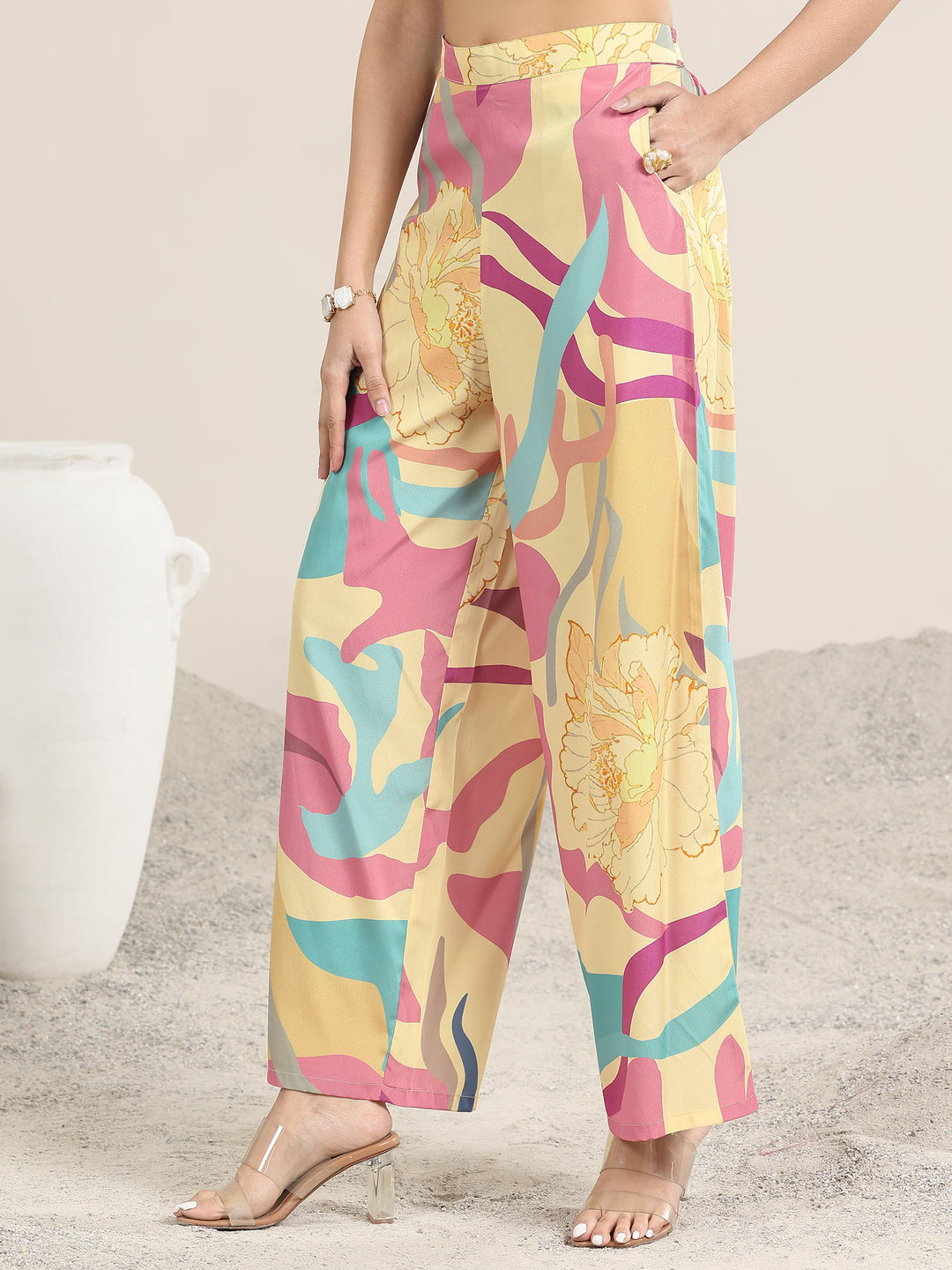 Multi Printed Poly Crepe Co ord sets