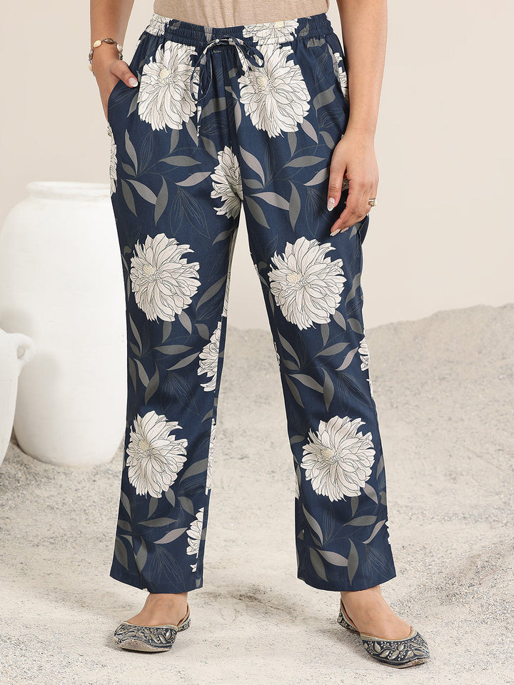 Blue Printed Poly Crepe Co ord sets