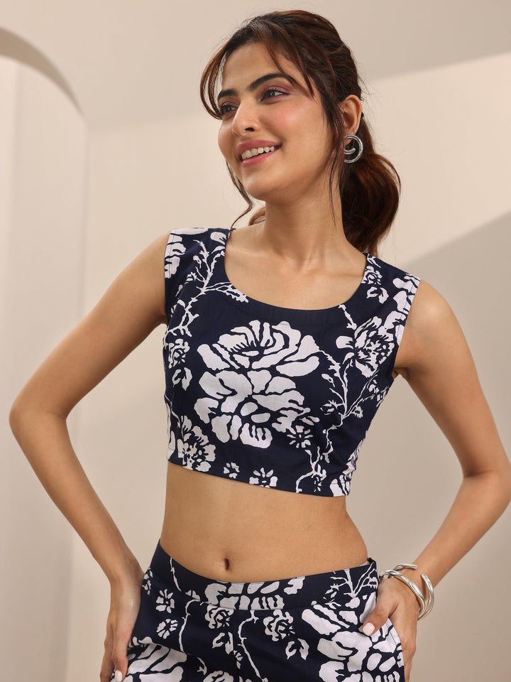 Blue Printed Cotton Co-Ord Sets