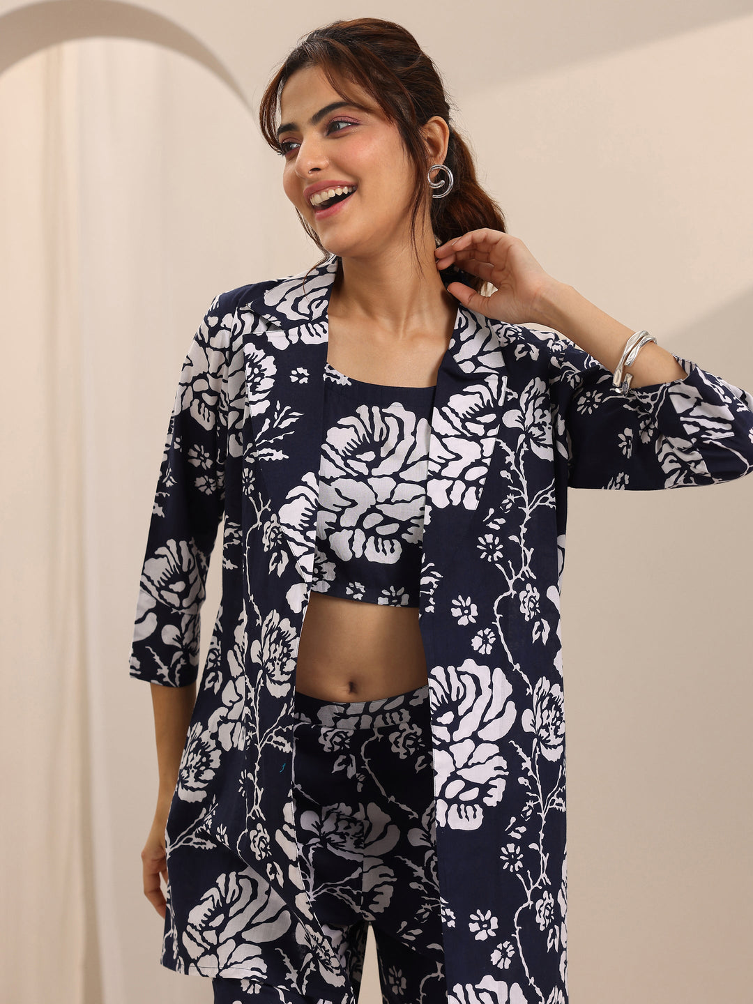 Blue Printed Cotton Co-Ord Sets