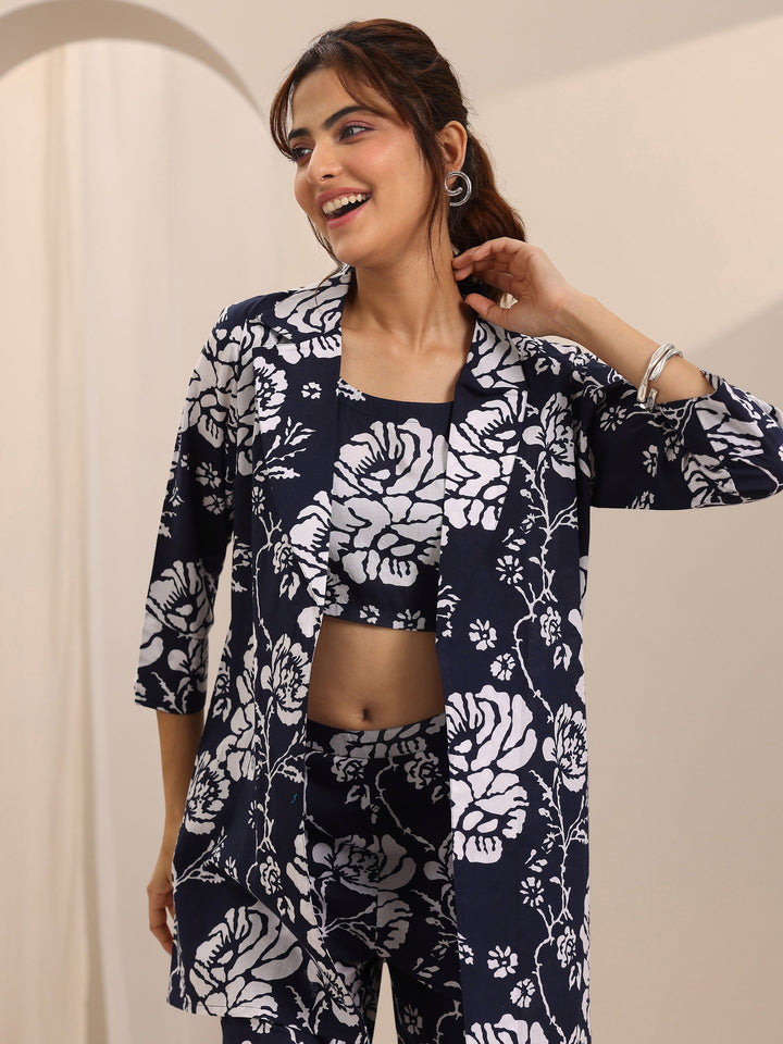 Blue Printed Cotton Co-Ord Sets