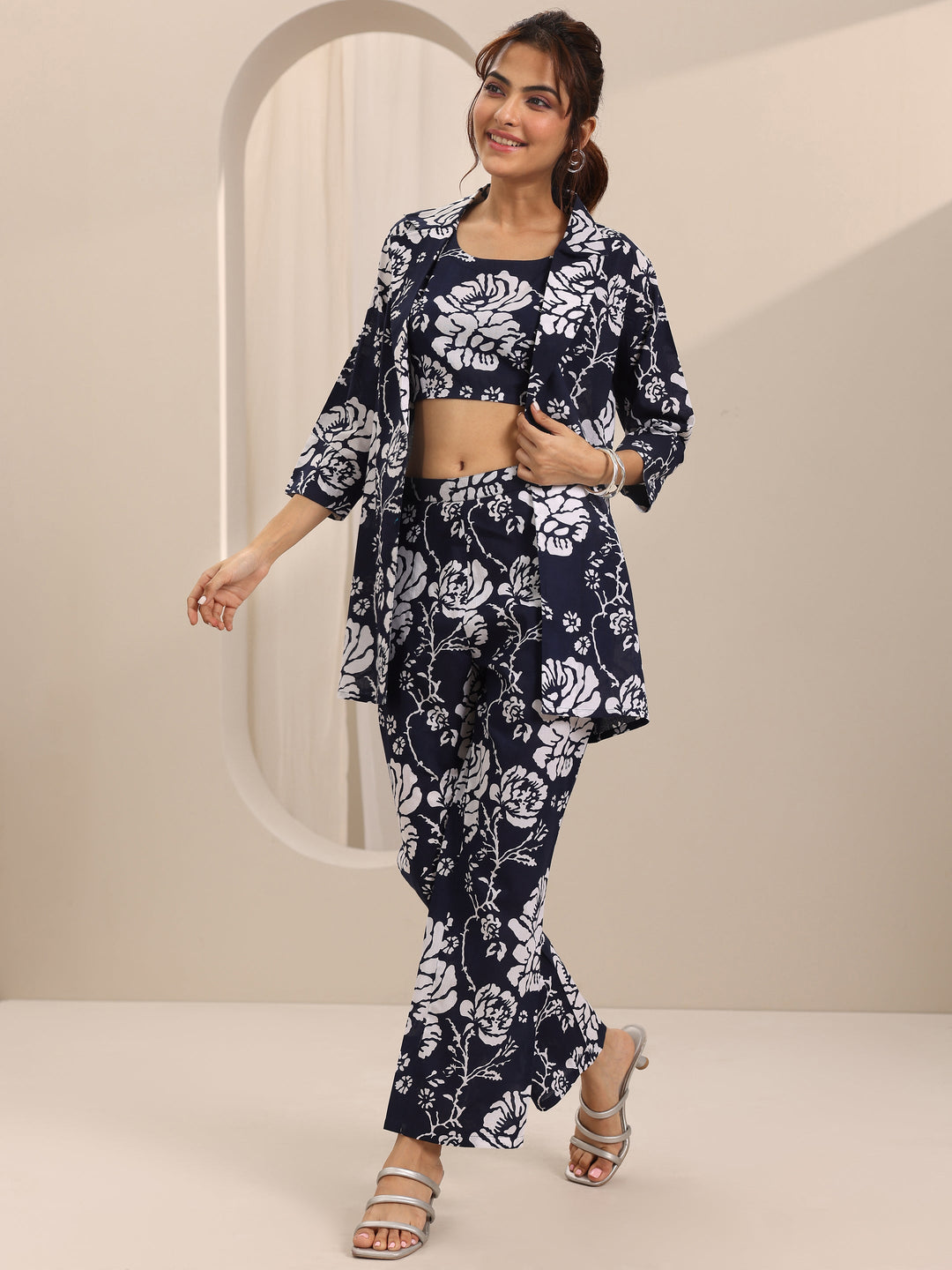 Blue Printed Cotton Co-Ord Sets