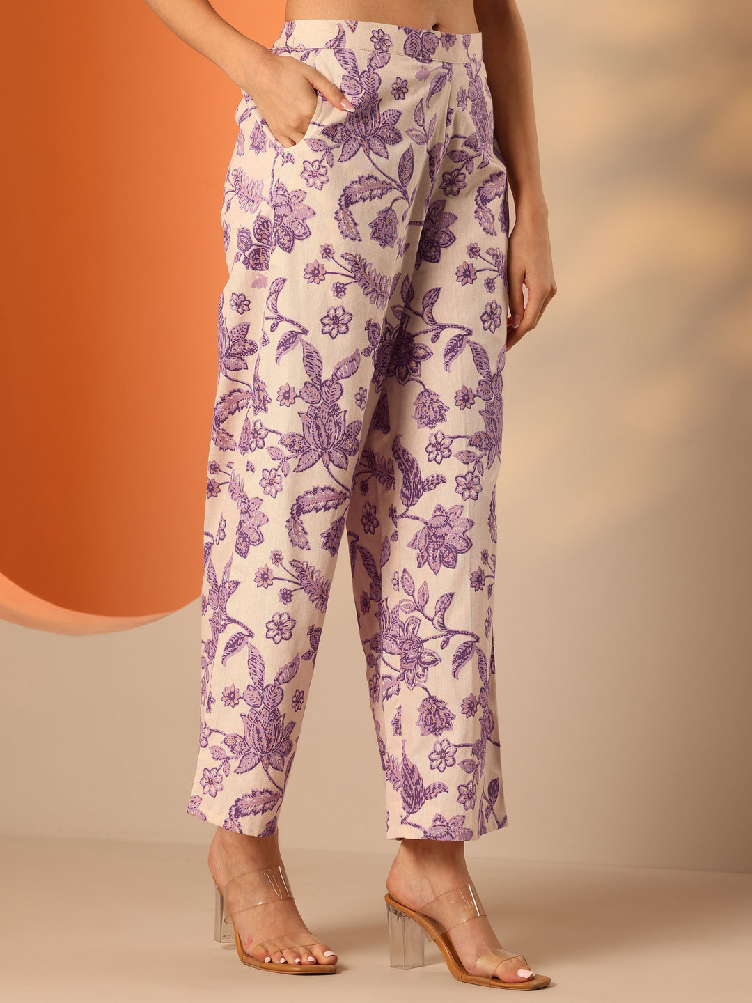 Off White Printed Rayon Co-ord Sets