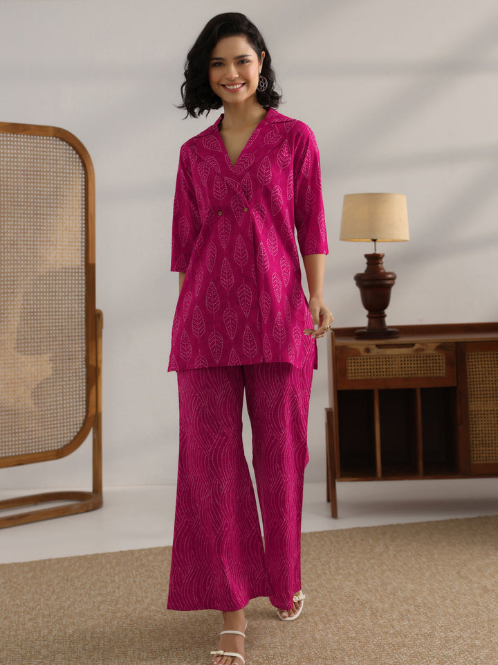 Pink Printed Cotton Co-Ord Sets