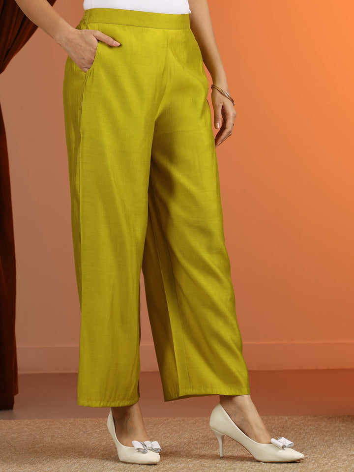 Green Printed Rayon Straight Suit Set With Dupatta