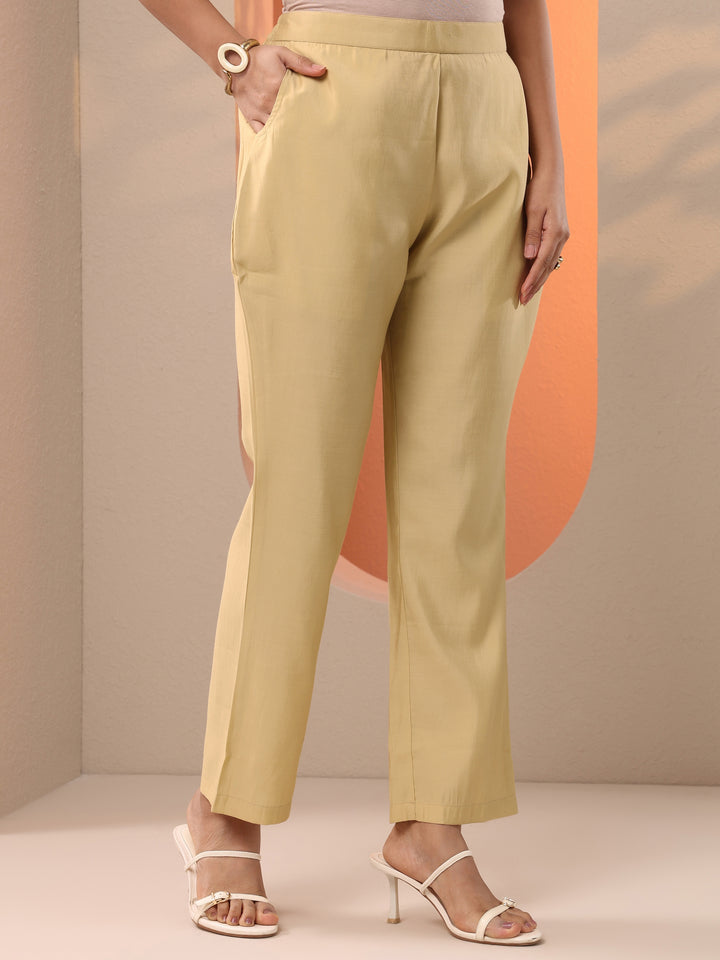 Beige Printed Silk Blend Straight Suit Set With Dupatta