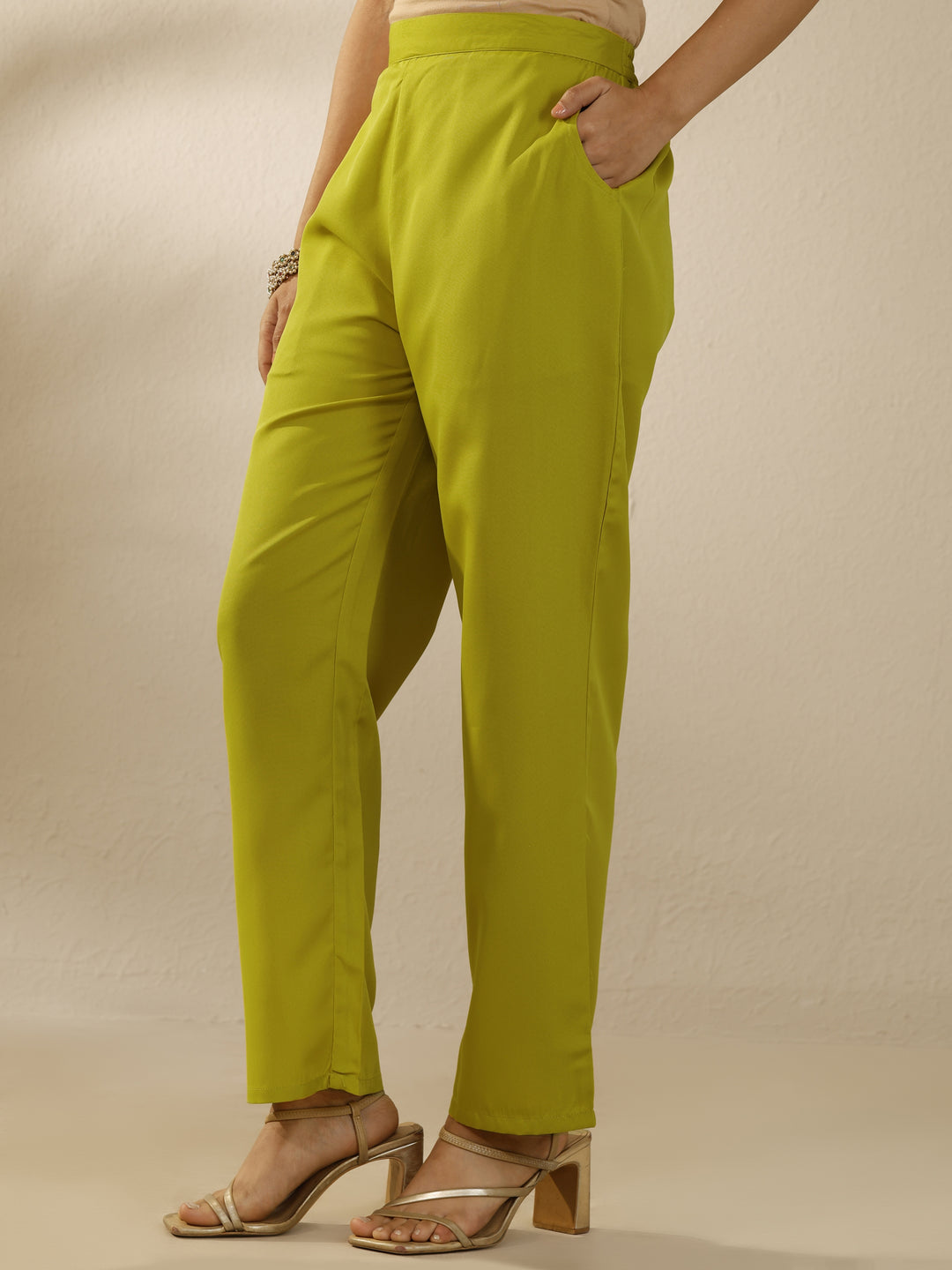 Green Printed Silk Blend Straight Suit Set With Dupatta