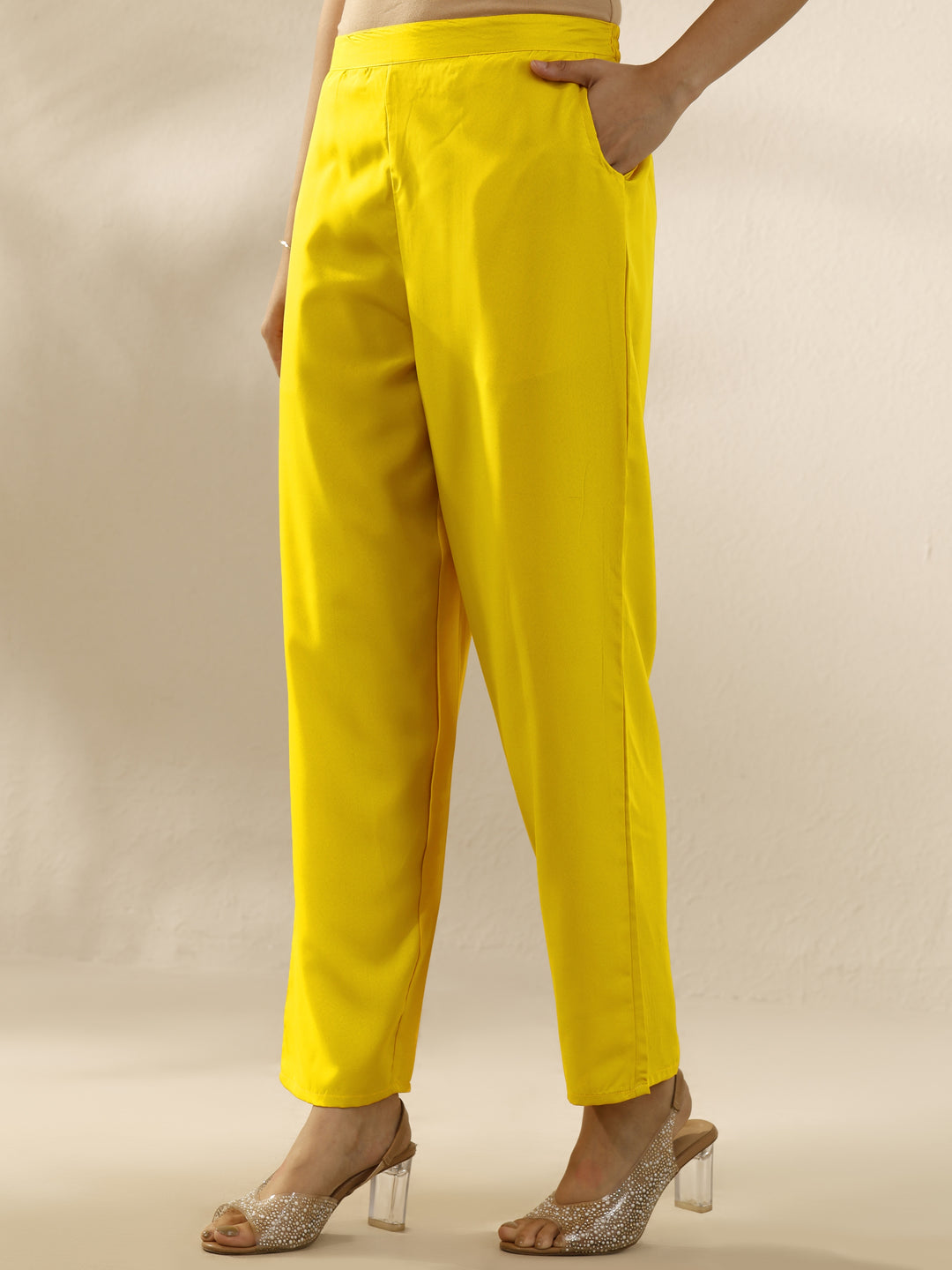 Mustard Printed Silk Blend Straight Suit Set With Dupatta