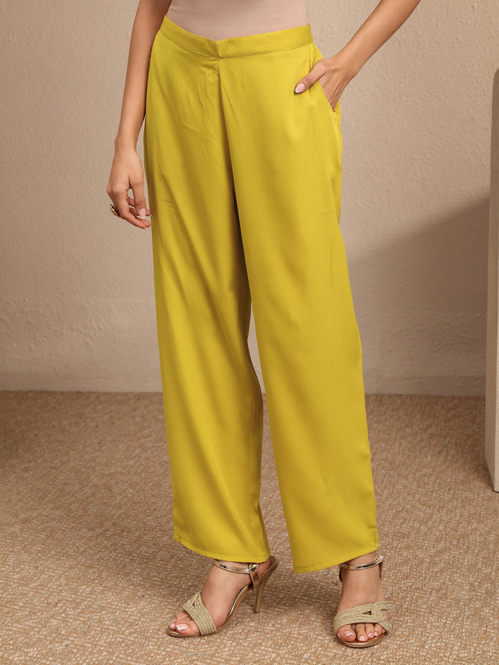 Mustard Printed Silk Blend Straight Suit Set With Dupatta