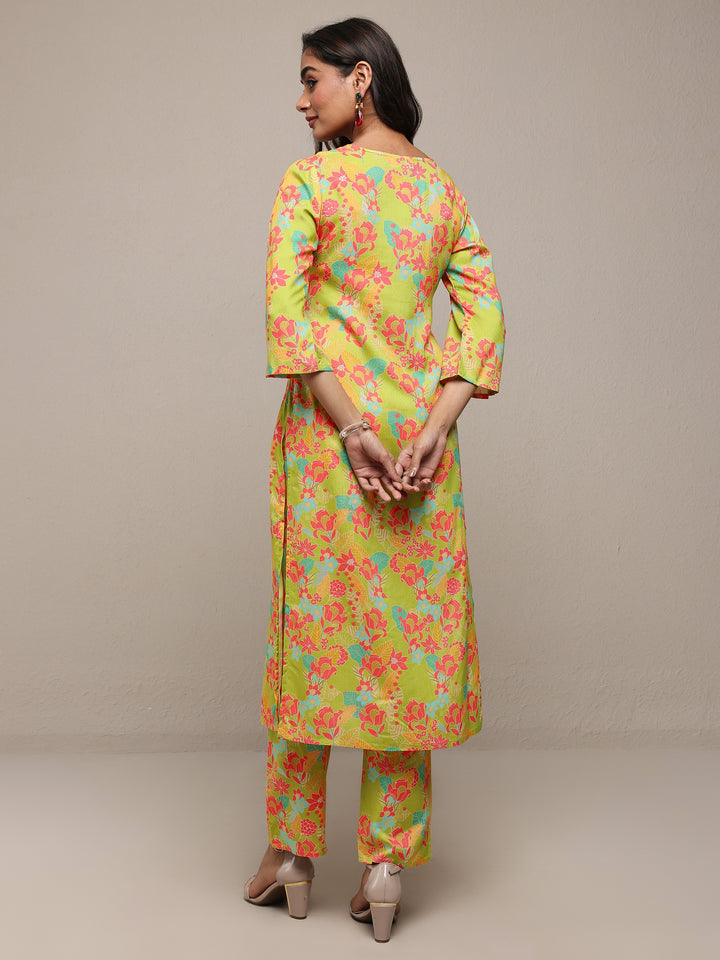 Green Printed Rayon Co-Ord Sets