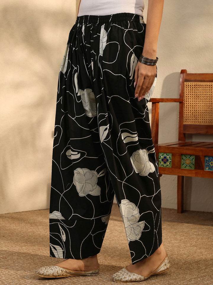 Maria Black Printed Cotton Blend Co-Ord Set