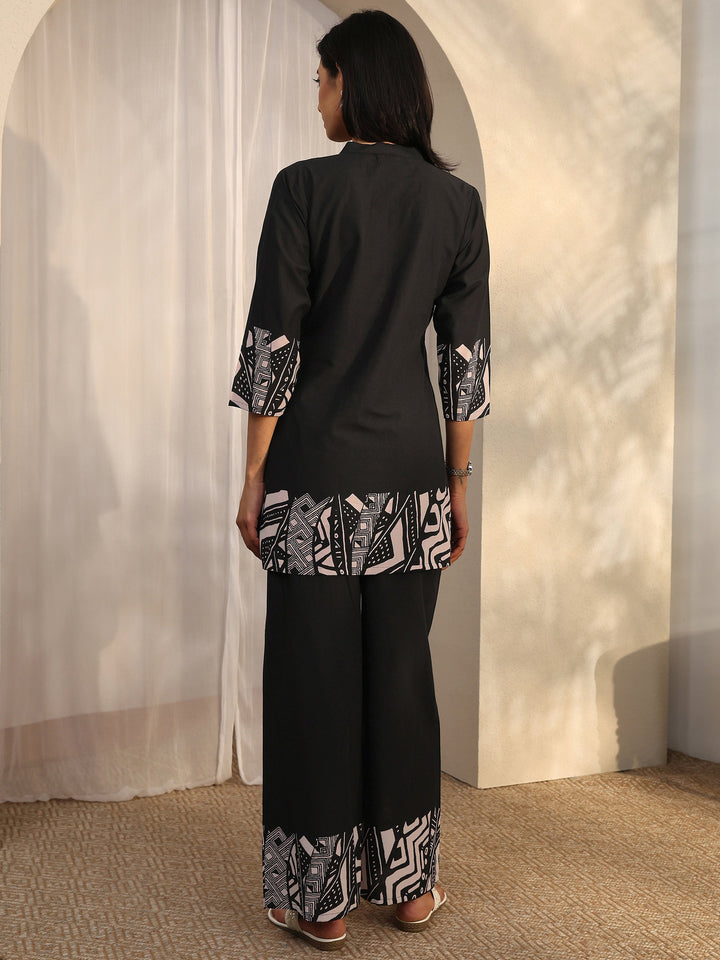 Black Printed Cotton Co-Ord Sets