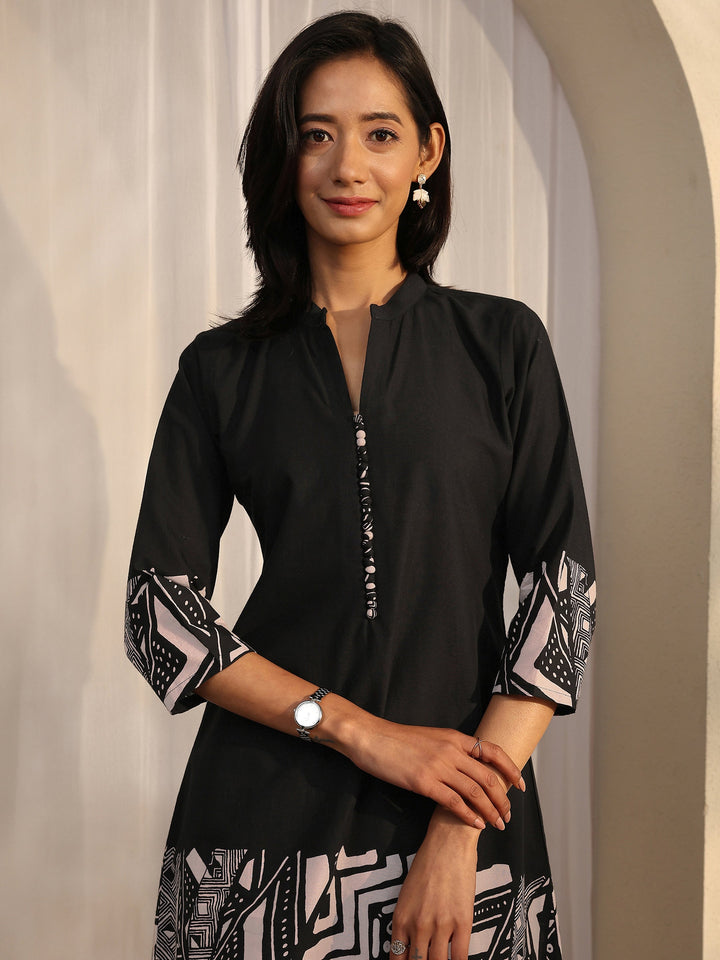 Black Printed Cotton Co-Ord Sets