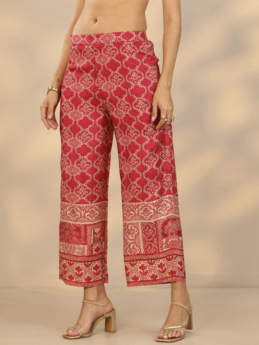 Pink Printed Muslin Co-Ord Sets