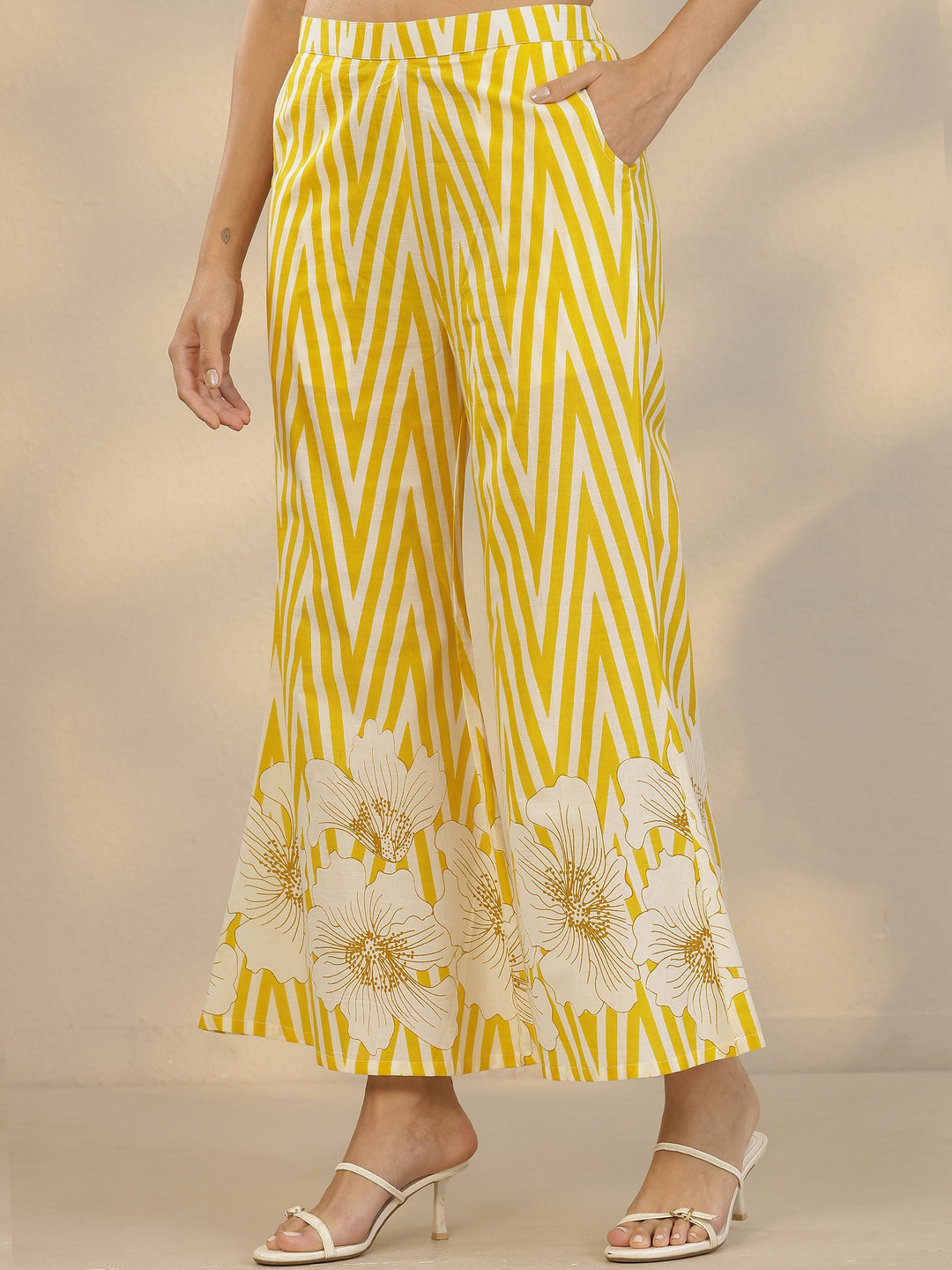 Yellow Printed Cotton Co-Ord Sets