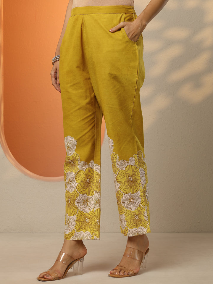 Mustard Printed Cotton Co-Ord Sets