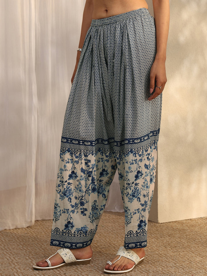 Off White Printed Cotton Co-Ord Sets