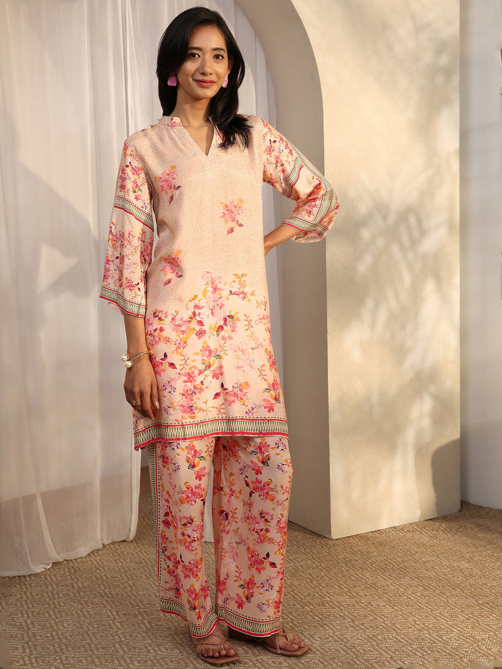 Multi Printed Muslin Straight Suit Set With Dupatta