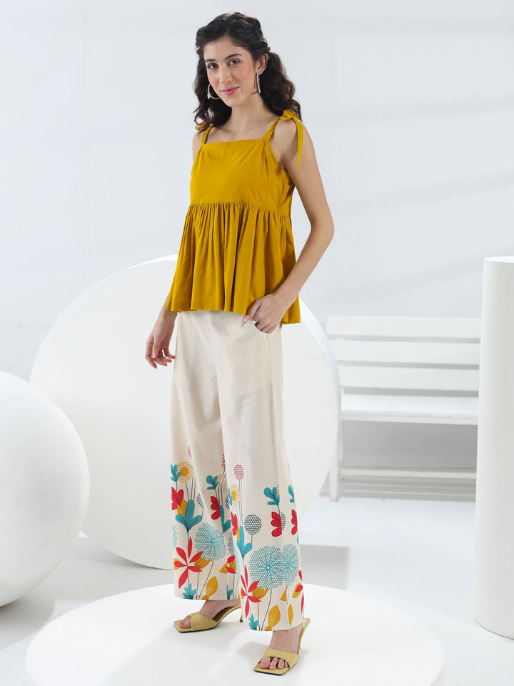 Mustard Solid Cotton Co-Ord Set