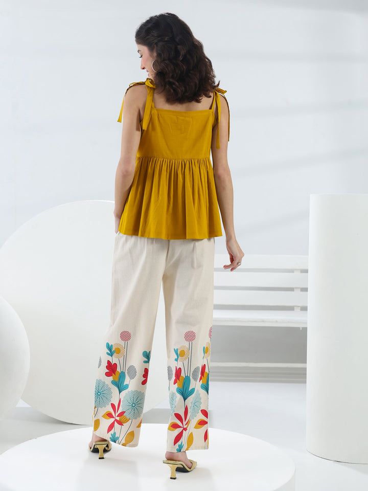 Mustard Solid Cotton Co-Ord Set