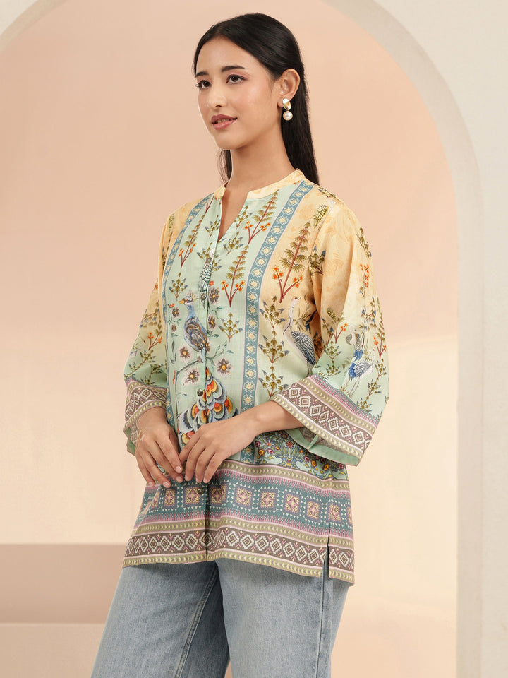 Libas Multi Ethnic Motif Printed Cotton Blend Straight Short Kurti