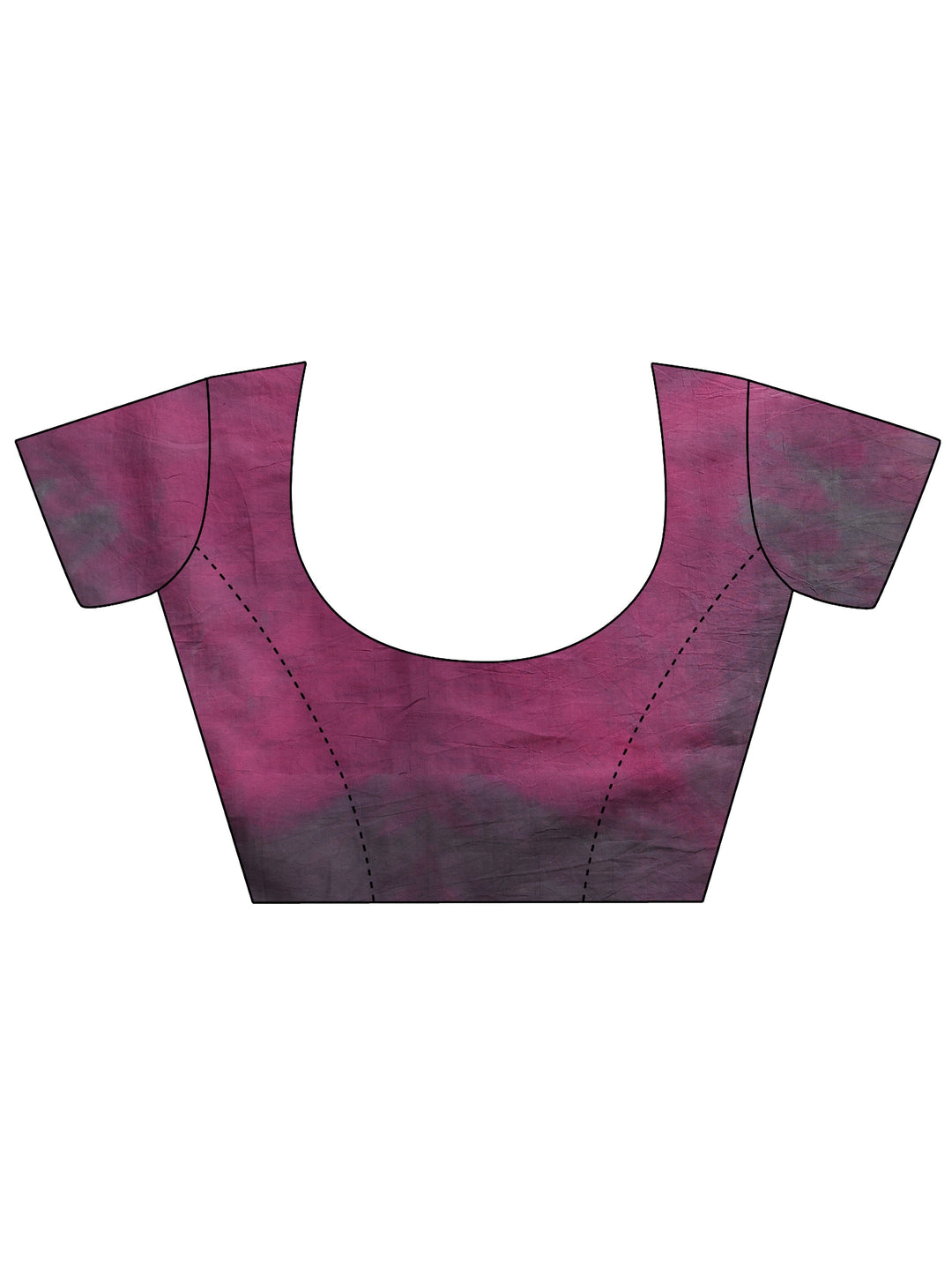 Pink Printed Cotton Saree With Unstitched Blouse Piece