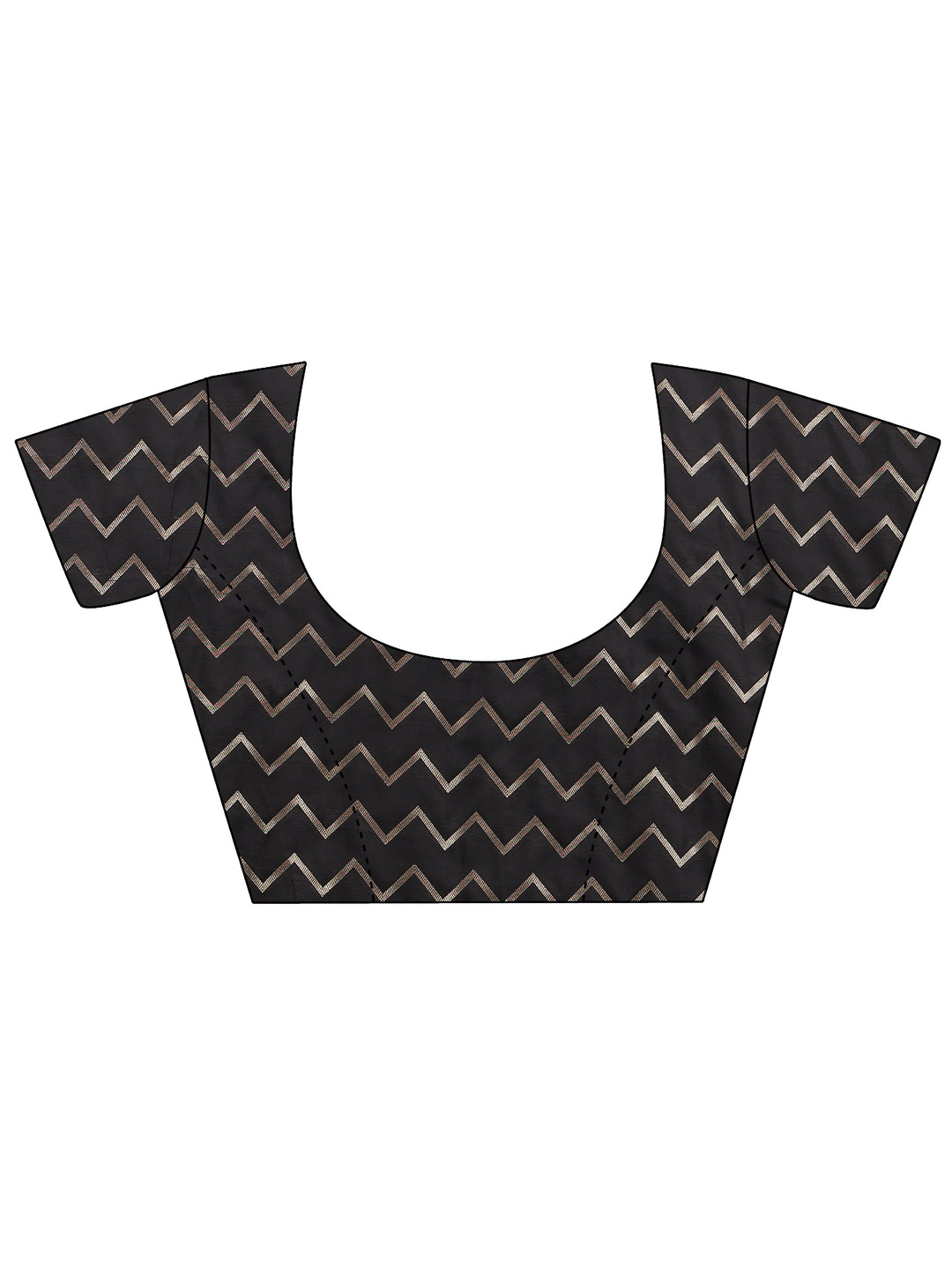 Black Woven Design Banarsi Silk Blend Saree With Unstitched Blouse Piece