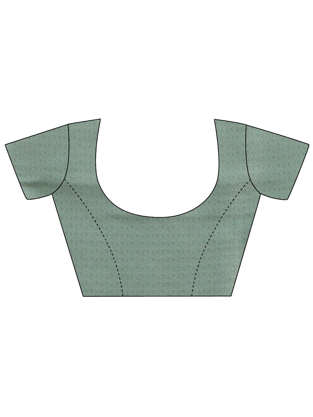 Green Printed Silk Blend Saree With Unstitched Blouse Piece