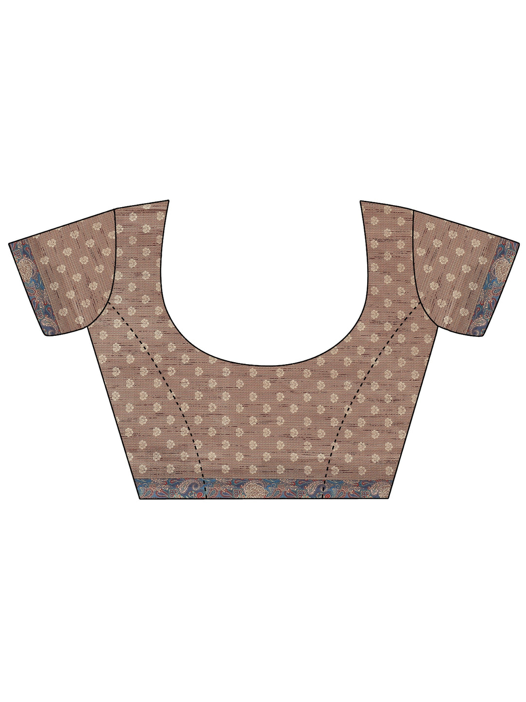 Multi Paisley Printed Silk Blend Saree With Unstitched Blouse Piece