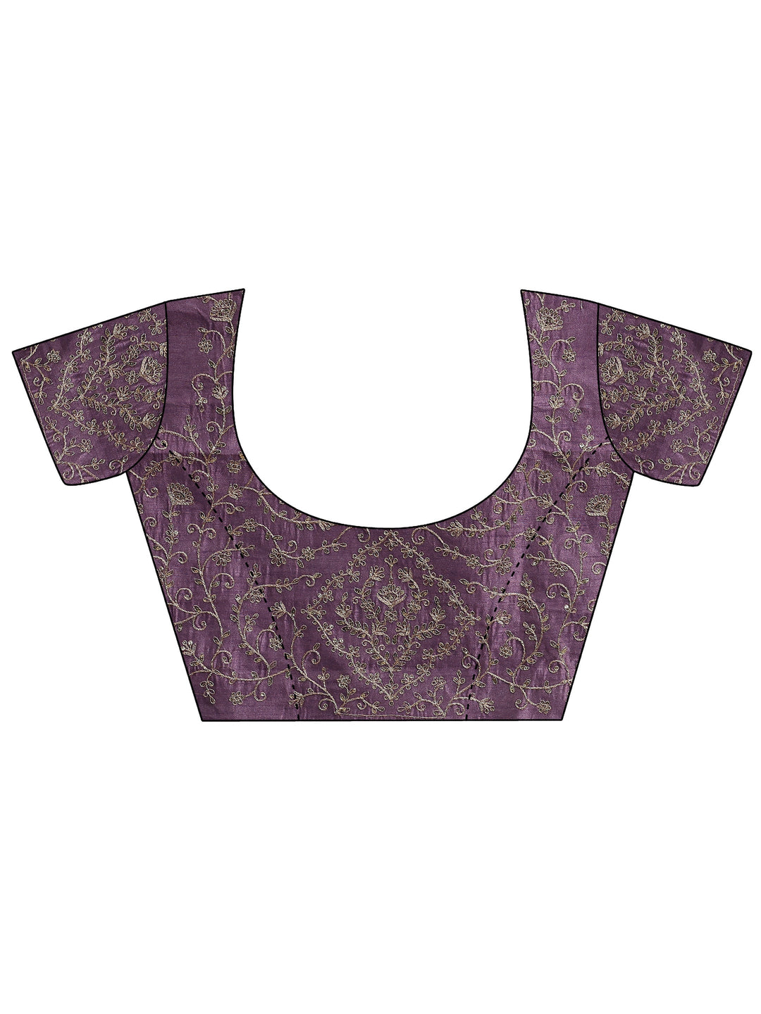 Lavender Solid Organza Saree With Unstitched Blouse Piece