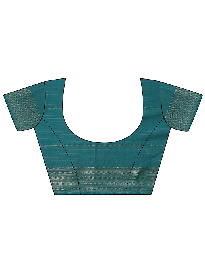 Green Woven Design Banarsi Silk Blend Saree With Unstitched Blouse Piece