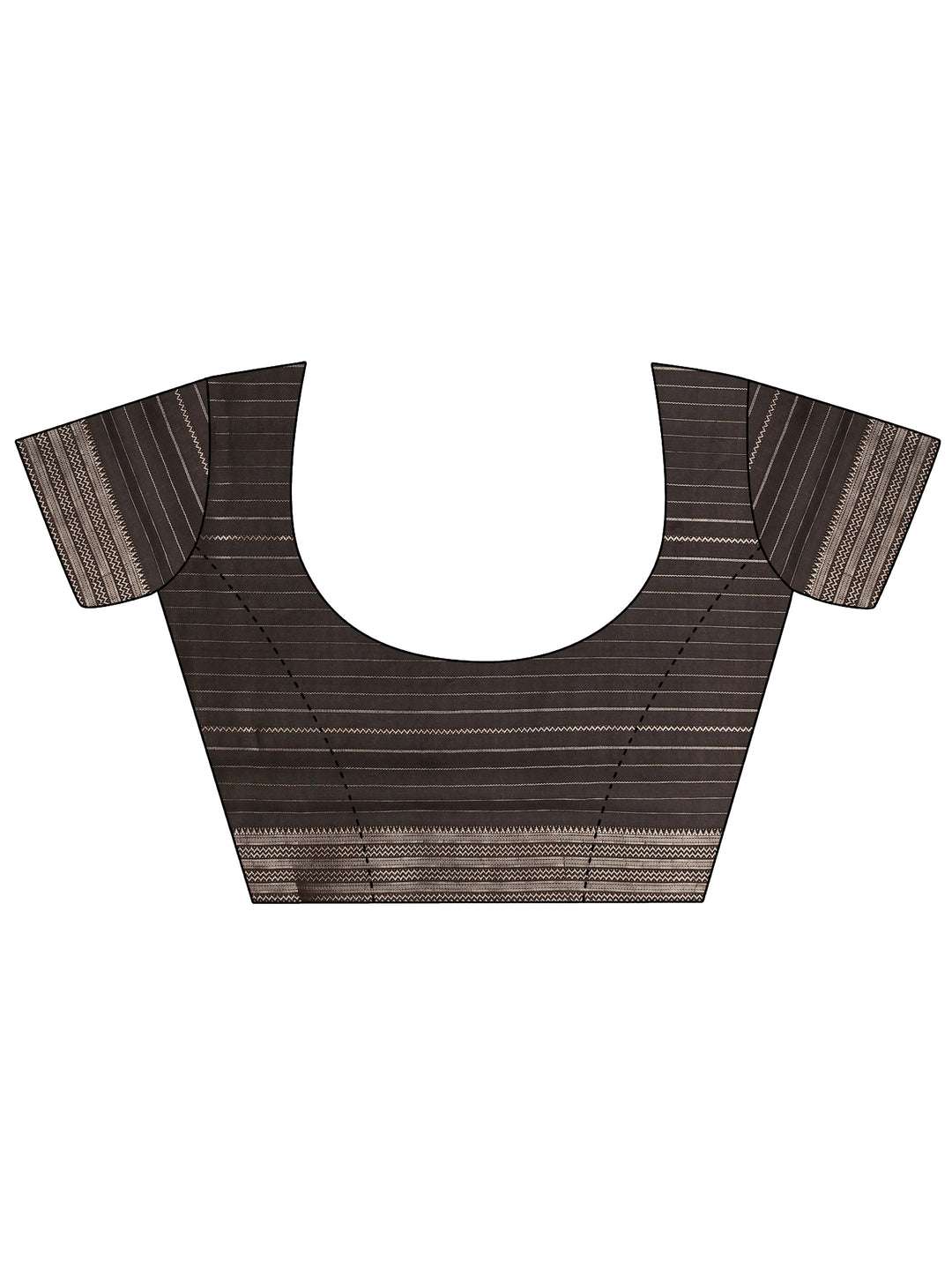 Black Printed Silk Blend Saree With Unstitched Blouse Piece