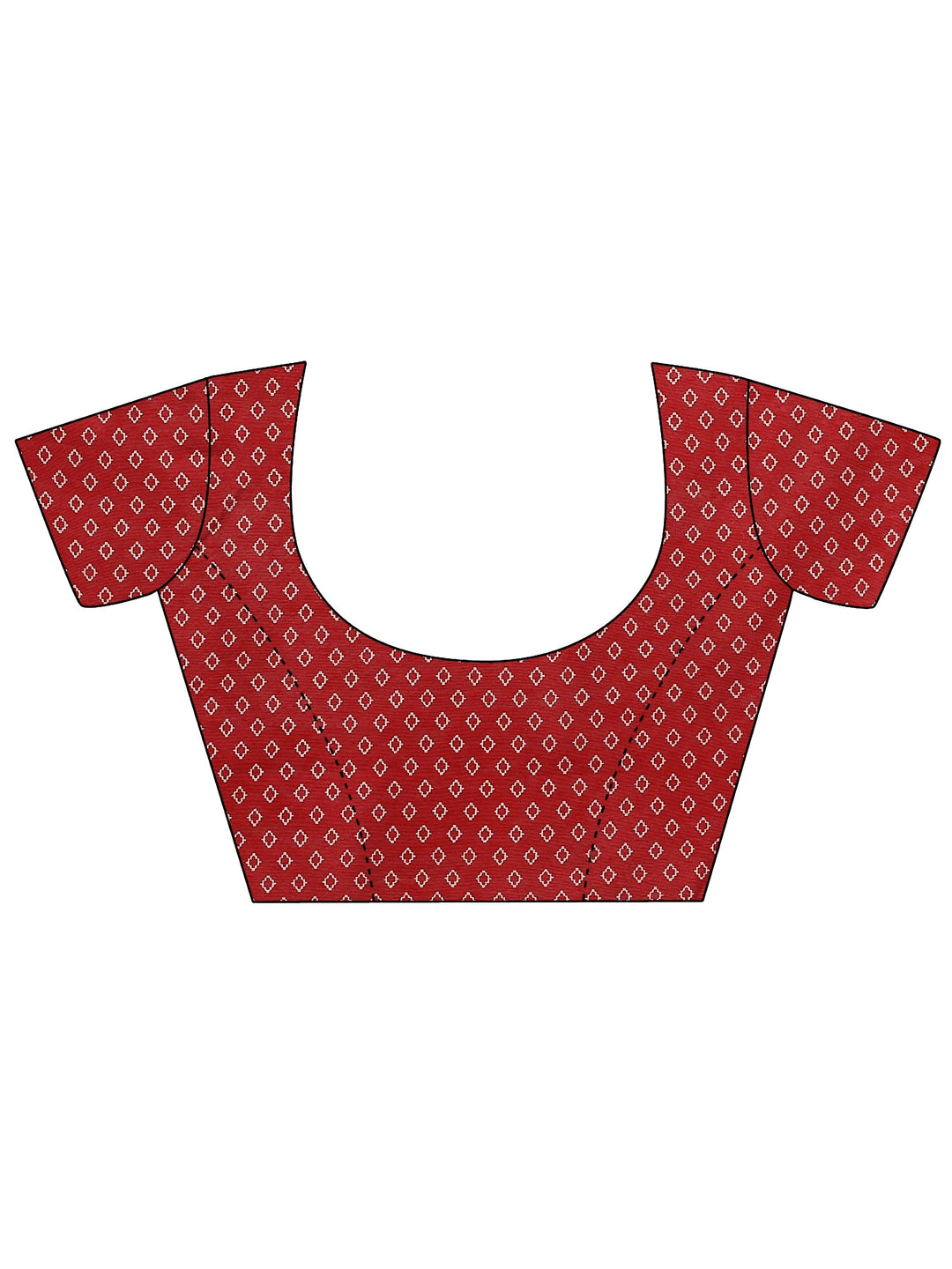 Mustard Printed Silk Blend Saree With Unstitched Blouse Piece