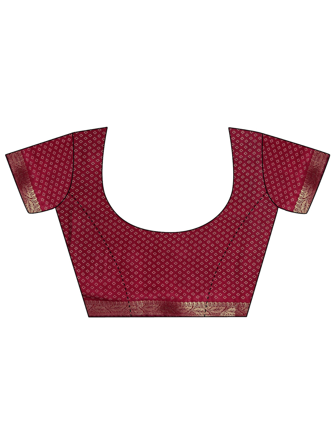 Black Printed Silk Blend Saree With Unstitched Blouse Piece