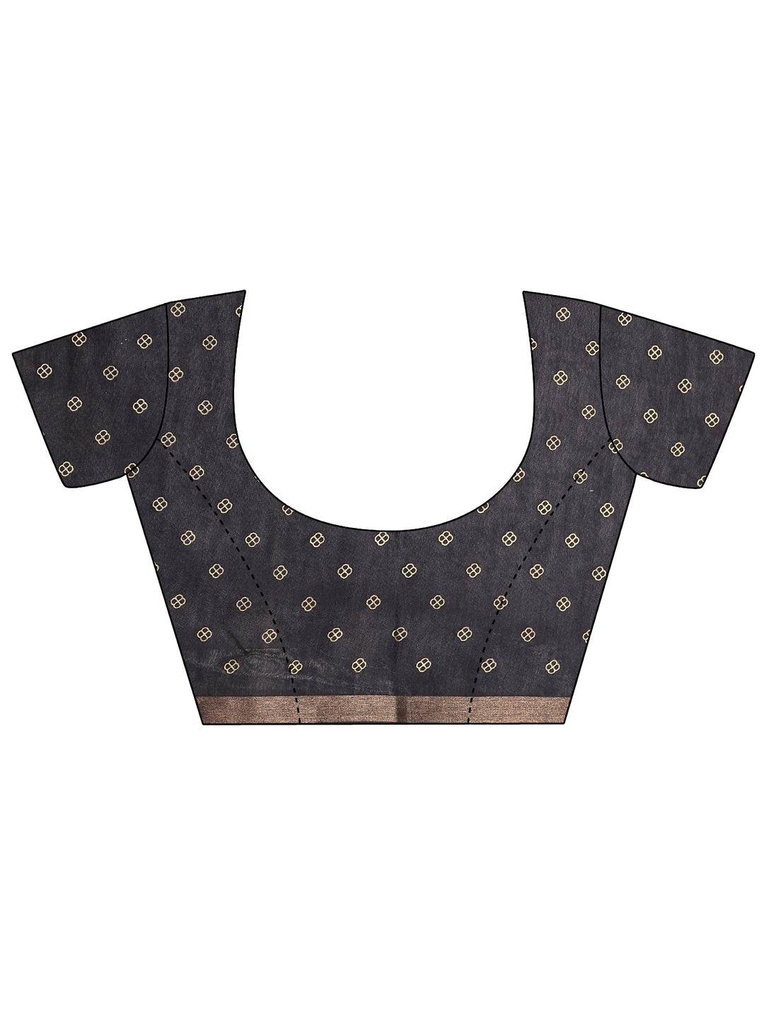 Maroon Printed Silk Blend Saree With Unstitched Blouse Piece