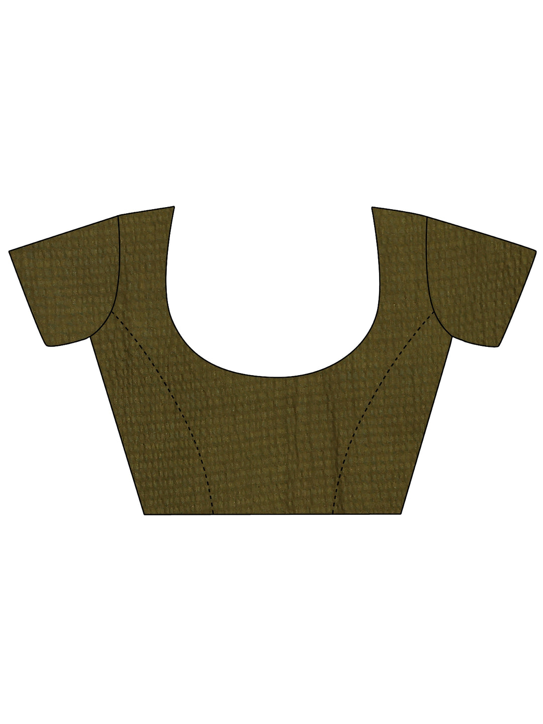 Green Printed Silk Blend Saree With Unstitched Blouse Piece