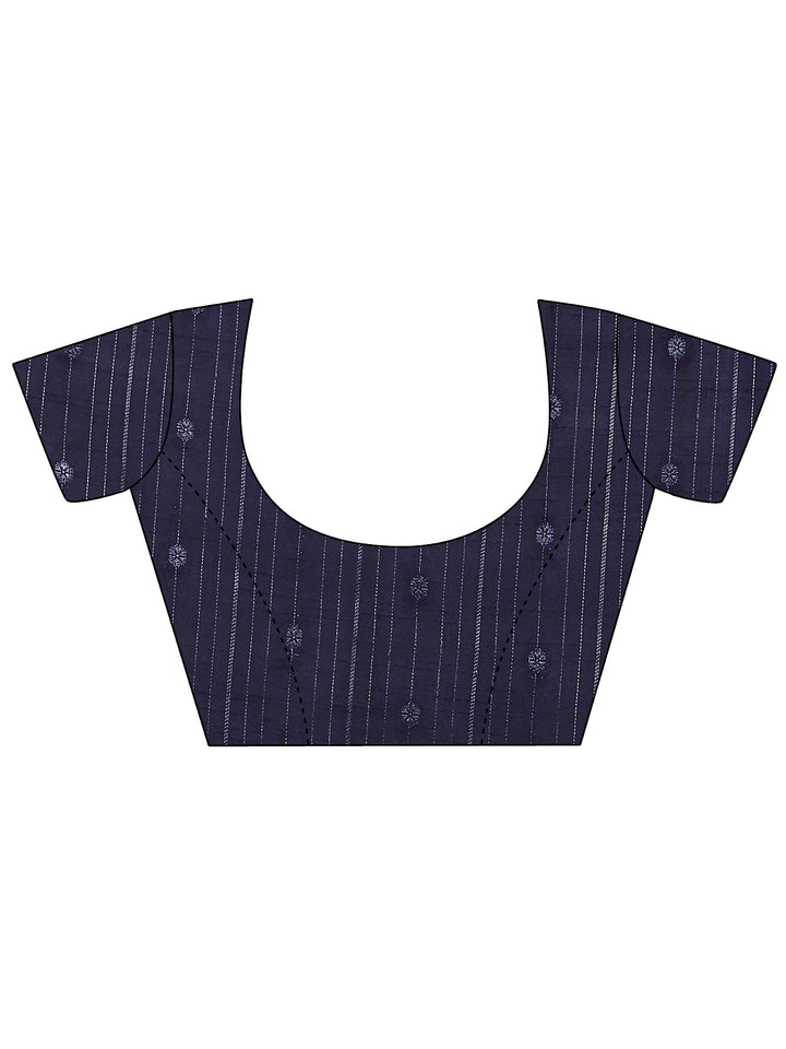 Lavender Woven Design Banarsi Silk Blend Saree With Unstitched Blouse Piece