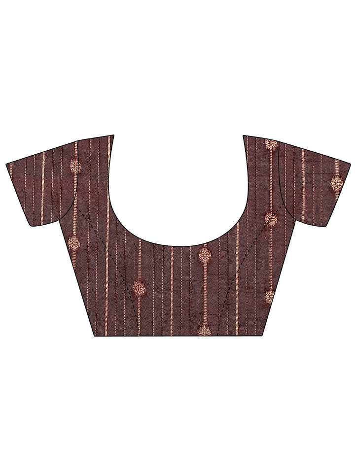 Red Woven Design Banarsi Silk Blend Saree With Unstitched Blouse Piece