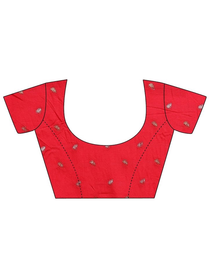 Purple Woven Design Banarsi Silk Blend Saree With Unstitched Blouse Piece