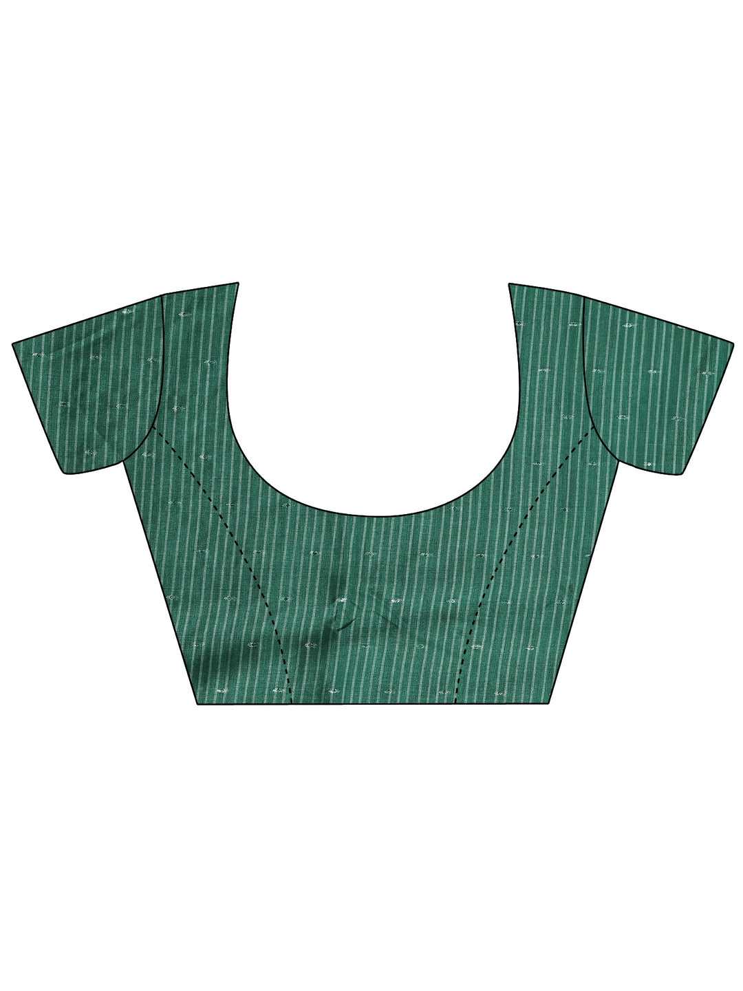 Green Printed Silk Blend Saree With Unstitched Blouse Piece