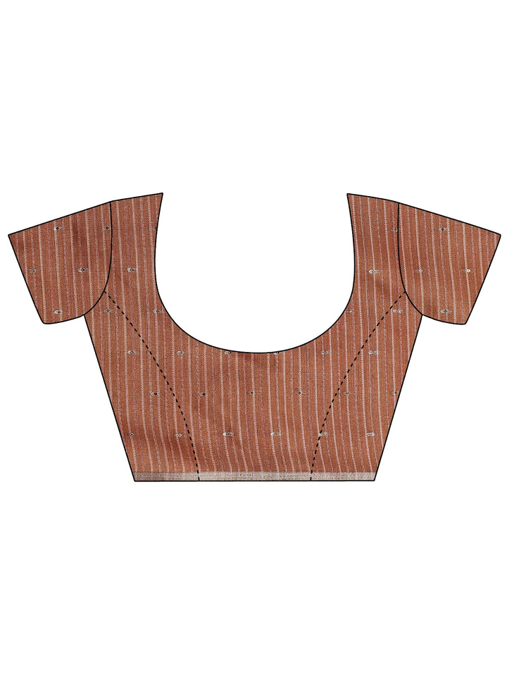 Mustard Woven Design Silk Blend Saree With Unstitched Blouse Piece