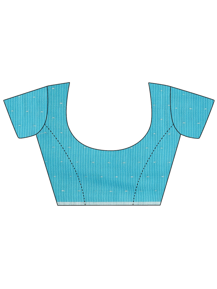 Grey Ikat Woven Design Silk Blend Saree With Unstitched Blouse Piece