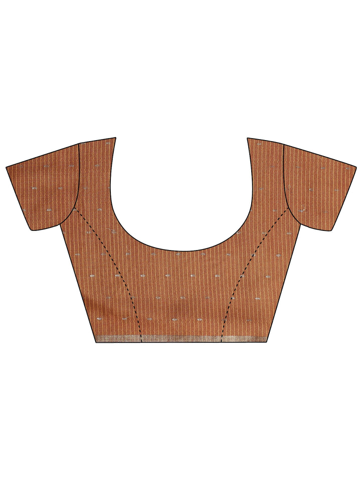 Blue Woven Design Silk Blend Saree With Unstitched Blouse Piece