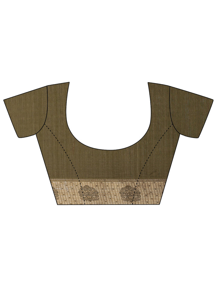 Green Bandhani Printed Silk Blend Saree With Unstitched Blouse Piece