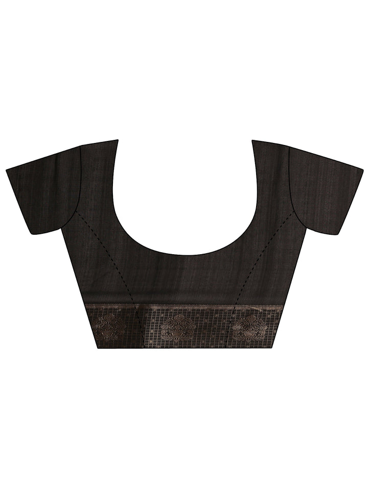 Black Bandhani Printed Silk Blend Saree With Unstitched Blouse Piece