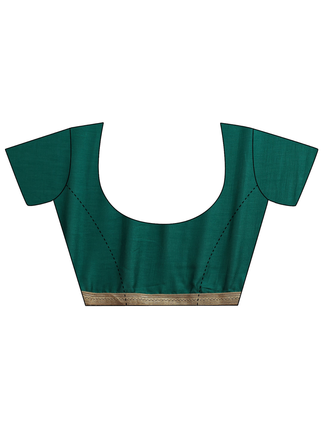 Green Embellished Silk Blend Saree With Unstitched Blouse Piece